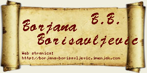 Borjana Borisavljević vizit kartica